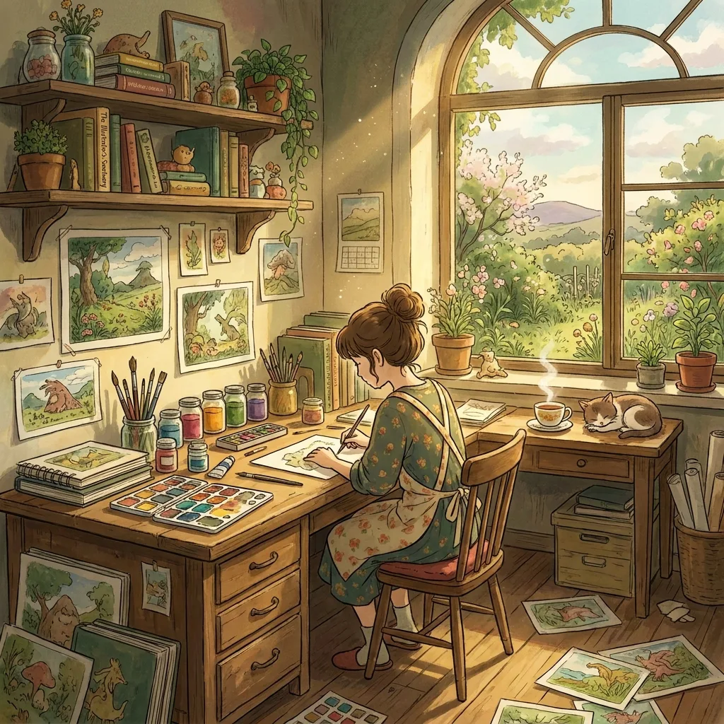 Study desk spot the difference scene, gradable visual perception activity for OT